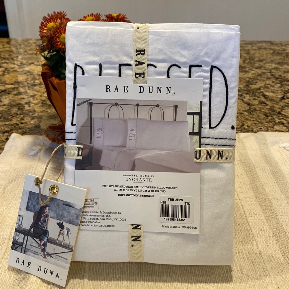 NWT Rae Dunn BLESSED Pillowcases - Picture 2 of 4